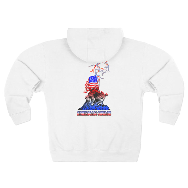 AMERICAN WARRIOR TRIBUTE  RED WHITE BLUE/AMERICAN SAVAGE ZIP UP