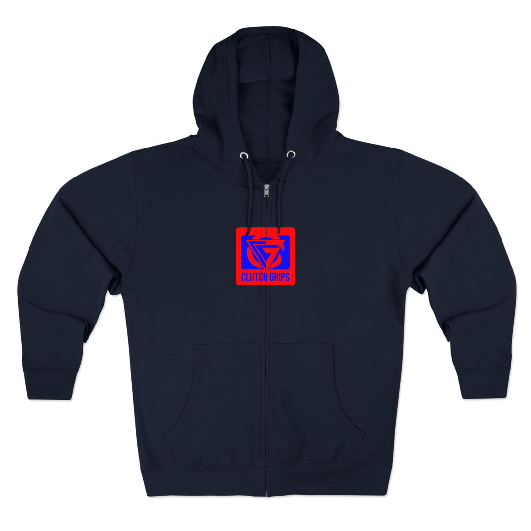 ENTER THE MAC HYPER RED BLUE /LIFT OR DIE ZIP UP