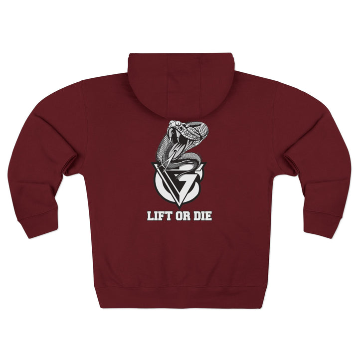 WICKED VIPER BLACK WHITE /LIFT OR DIE ZIP UP