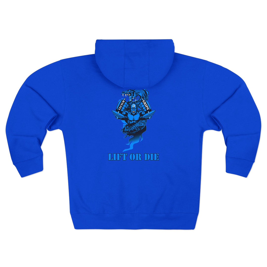 MAC SNAP DRAGON BLUE /LIFT OR DIE ZIP UP