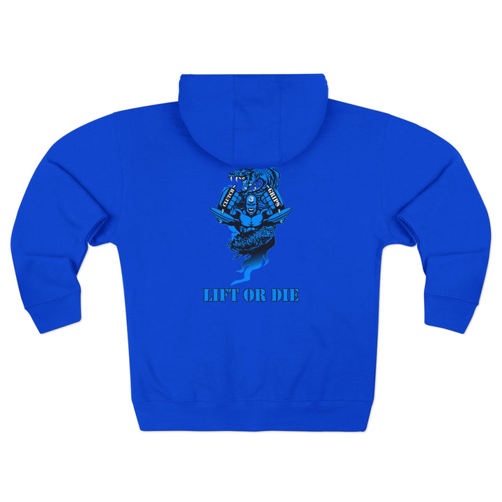 MAC SNAP DRAGON BLUE /LIFT OR DIE ZIP UP