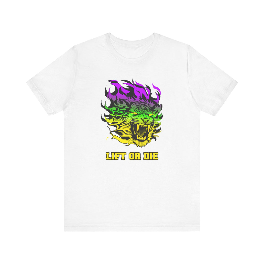TIGER FLAME YELLOW GREEN PURPLE FADE/LIFT OR DIE