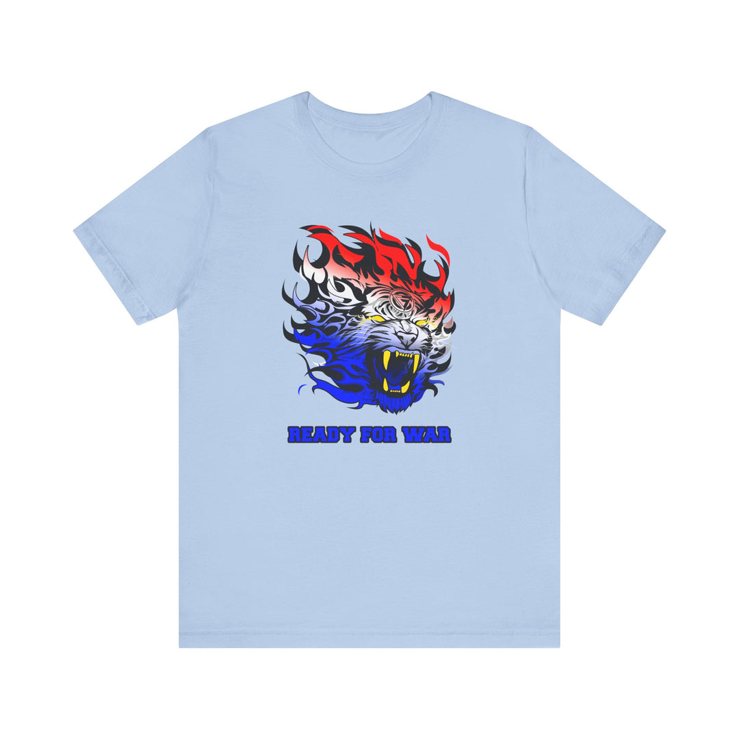 TIGER FLAME RED WHITE BLUE FADE/READY FOR WAR