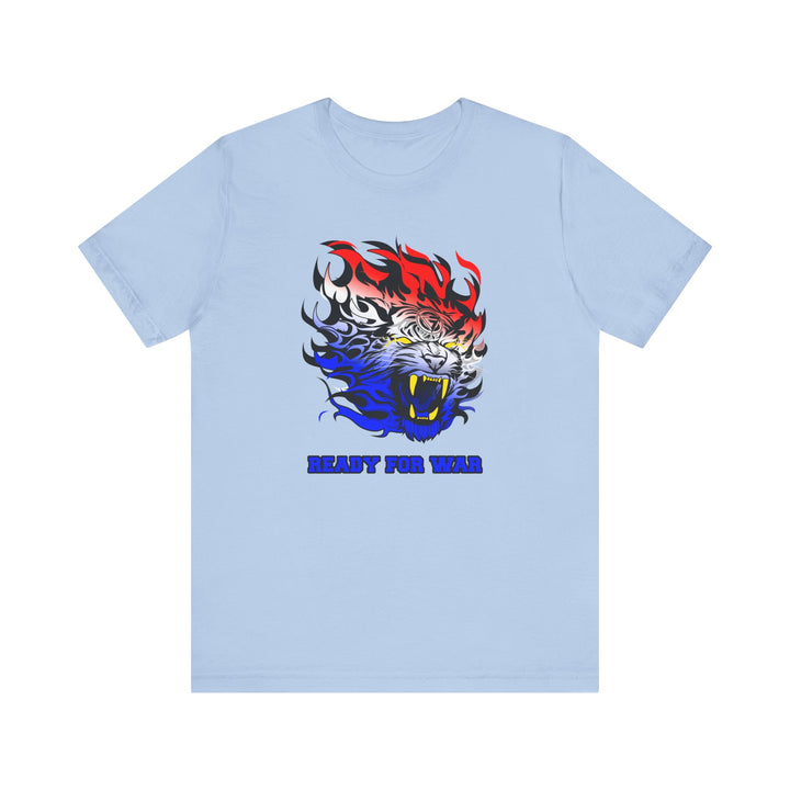 TIGER FLAME RED WHITE BLUE FADE/READY FOR WAR