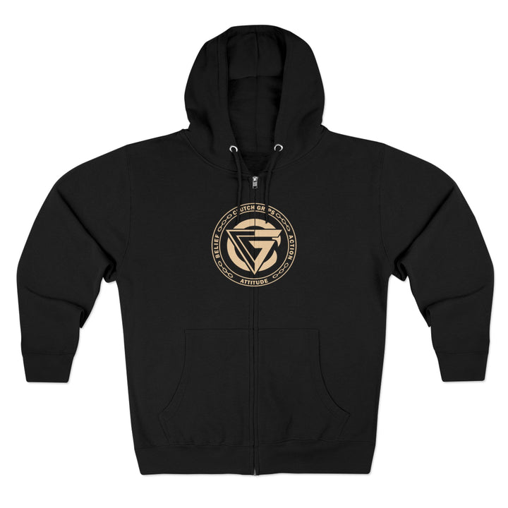 CG TIGER FLAME DESSERT SAND /LIFT OR DIE  ZIP UP