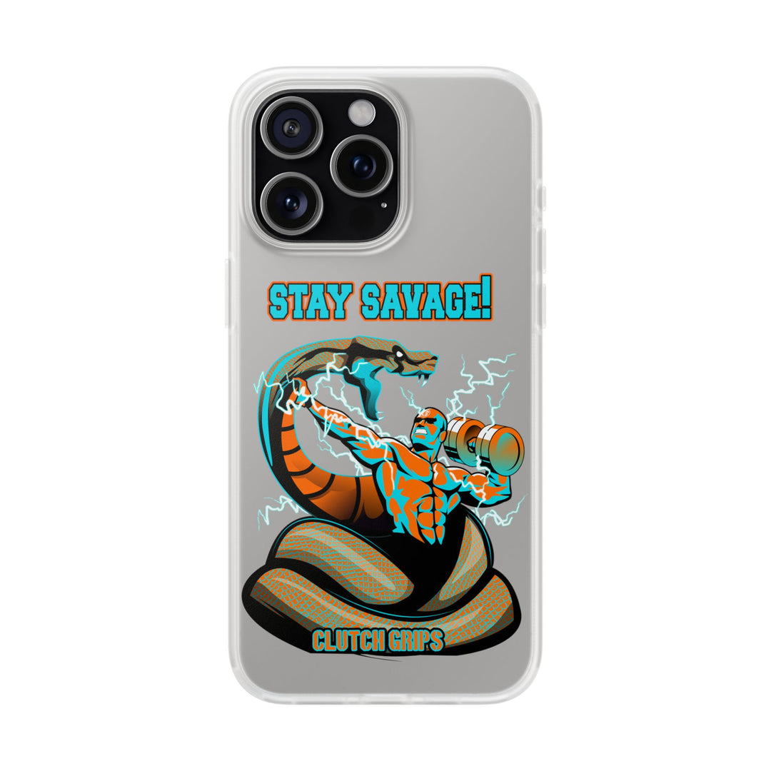 MAC VS SNAKE MIAMI COLORS AQUA ORANGE PHONE CASE /STAY SAVAGE