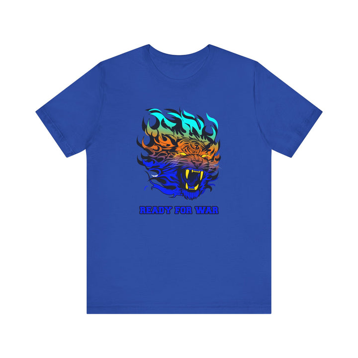 TIGER FLAME BLUE ORANGE AQUA FADE/READY FOR WAR
