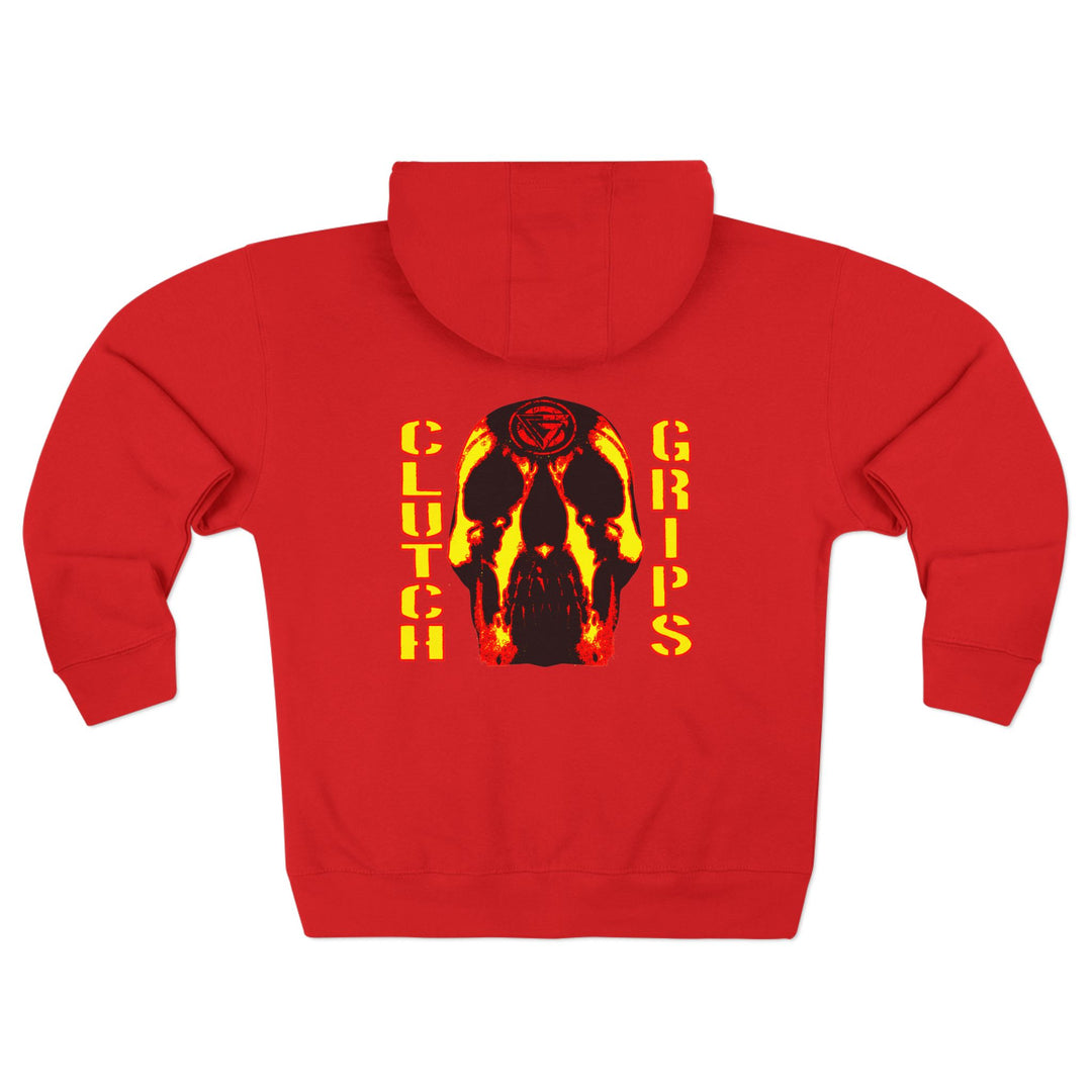 CG SKULLATOR RED GOLD /CLUTCH GRIPS ZIP UP