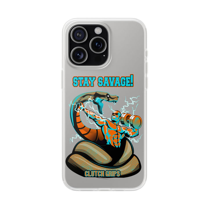 MAC VS SNAKE MIAMI COLORS AQUA ORANGE PHONE CASE /STAY SAVAGE