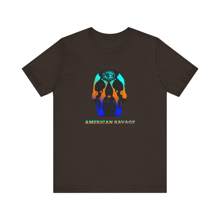 SKULLATOR BLUE ORANGE AQUA  /AMERICAN SAVAGE