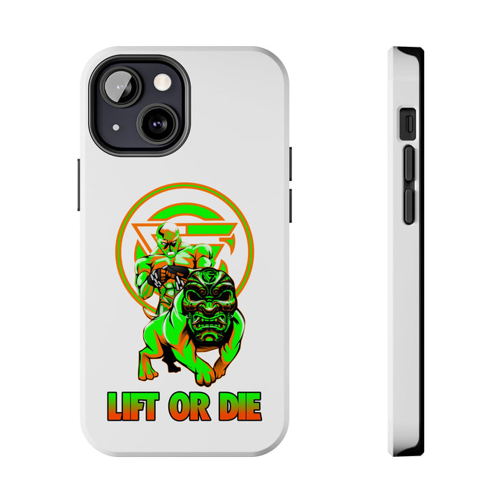 ANGRY DOG ORANGE GREEN PHONE CASE /LIFT OR DIE