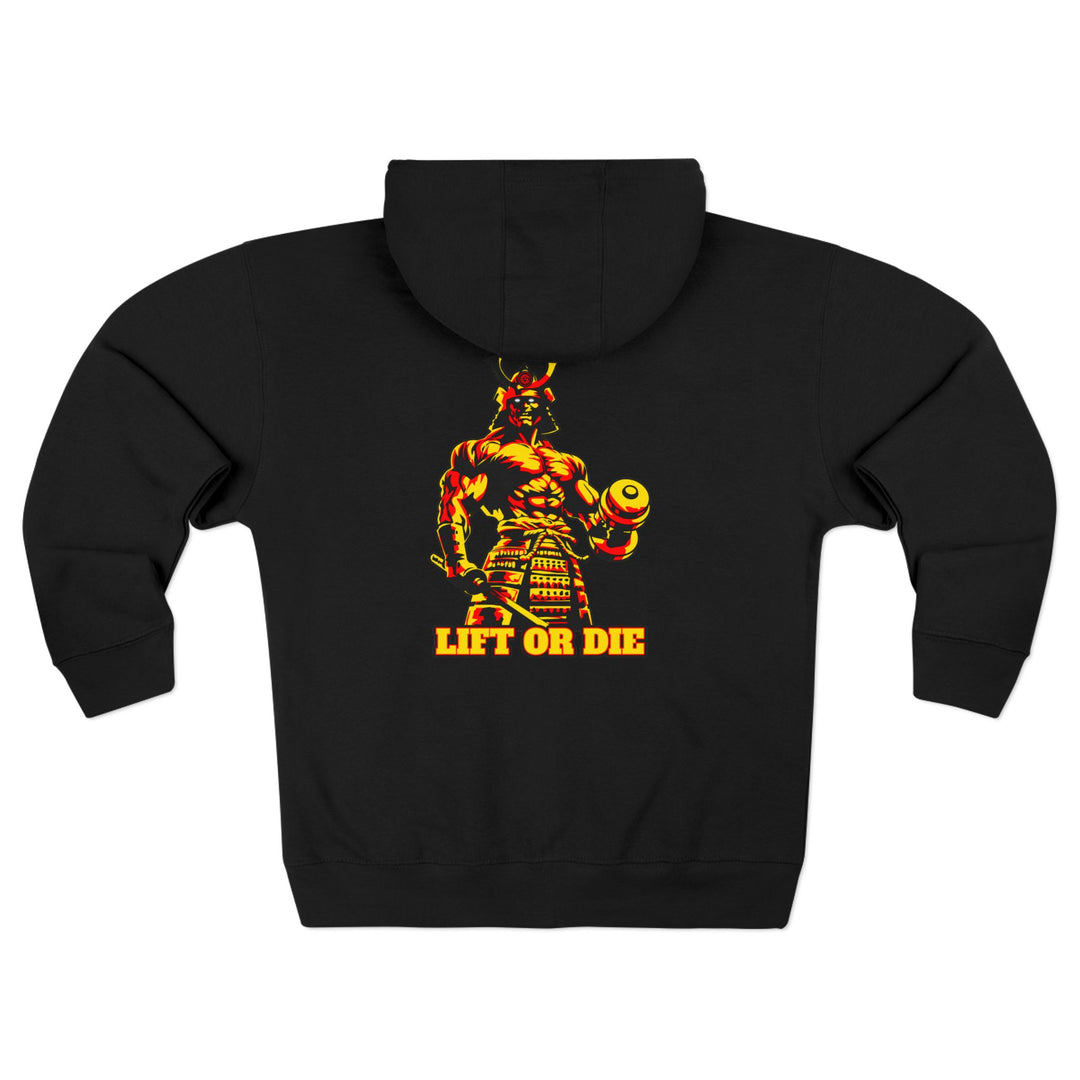 CG SAMURAI GYM MASTER DIAMOND GOLD RED BLACK/LIFT OR DIE ZIP UP