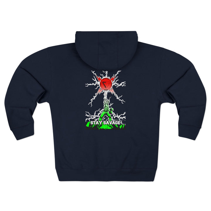 LIGHTNING KING RED WHITE GREEN /STAY SAVAGE  ZIP UP