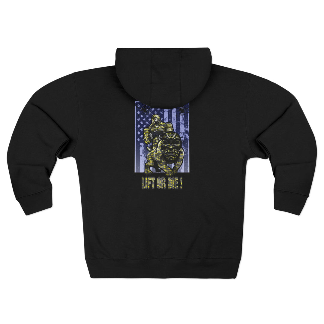 CG ANGRY DOG CAMO YELLOW/LIFT OR DIE ZIP UP