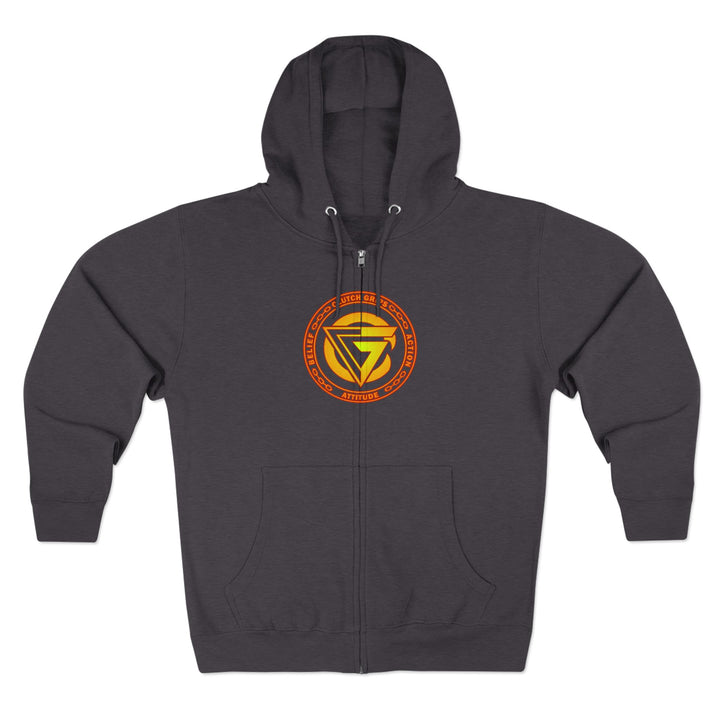 CG SKULL BANDIT ORANGE GOLD RED /I AM THE ONE ZIP UP