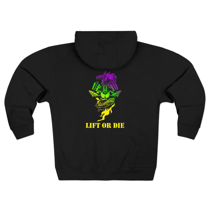 CG MAC SNAP DRAGON YELLOW GREEN PURPLE /LIFT OR DIE ZIP UP