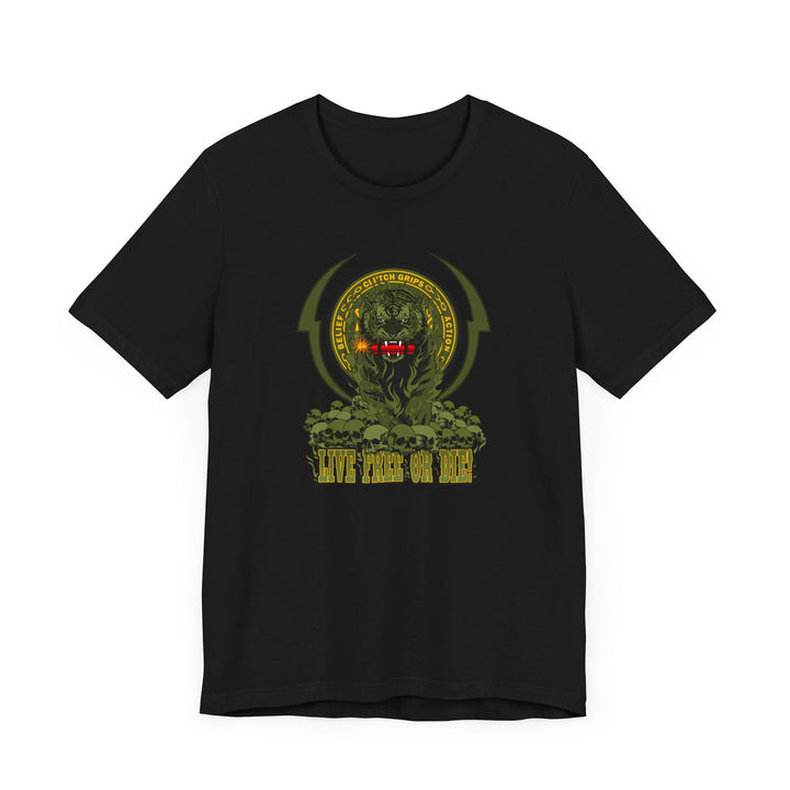 DYNAMITE TIGER ARMY GREEN YELLOW ACCENT /LIVE FREE OR DIE
