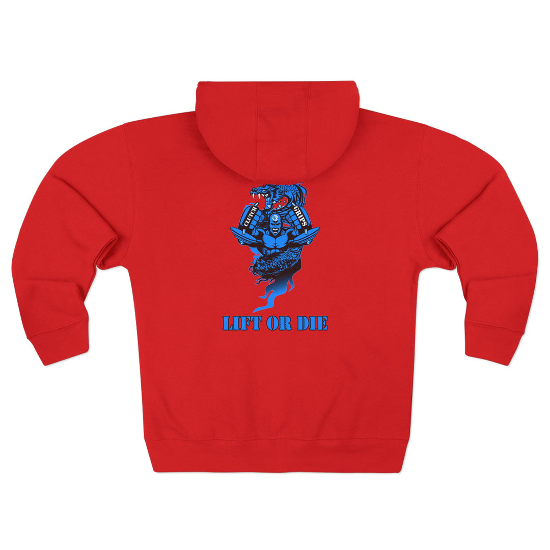 MAC SNAP DRAGON BLUE /LIFT OR DIE ZIP UP