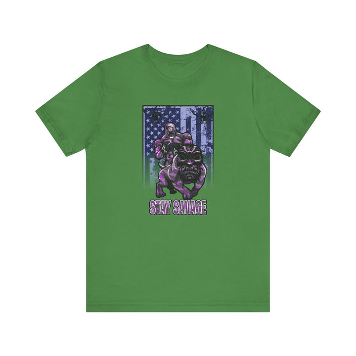 ANGRY DOG FLAG PURPLE GREY CAMO/STAY SAVAGE
