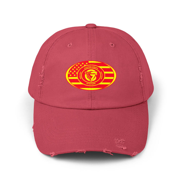 CG AMERICAN SUPERIOR GOLD & RED BLOODED FREEDOM FLAG CAP