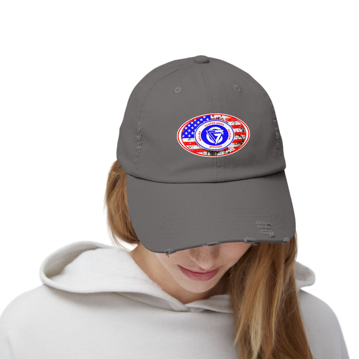 CG OVAL LOGO DISTRESSED FLAG /BELIEF ATTITUDE ACTION CAP