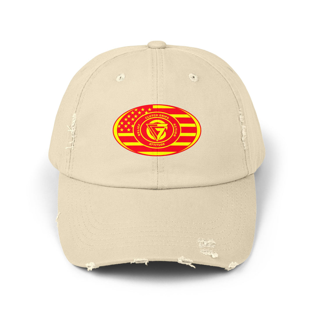 CG AMERICAN SUPERIOR GOLD & RED BLOODED FREEDOM FLAG CAP
