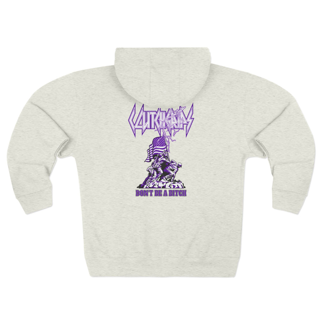 CG PATRIOT WARRIOR PURPLE WHITE /DONT BE A BITCH ZIP UP