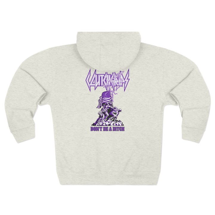 CG PATRIOT WARRIOR PURPLE WHITE /DONT BE A BITCH ZIP UP