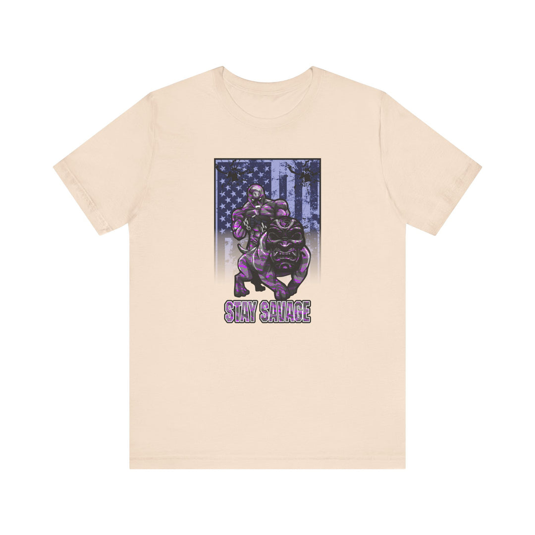 ANGRY DOG FLAG PURPLE GREY CAMO/STAY SAVAGE
