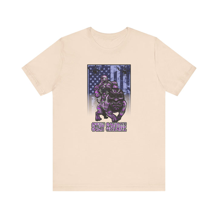 ANGRY DOG FLAG PURPLE GREY CAMO/STAY SAVAGE