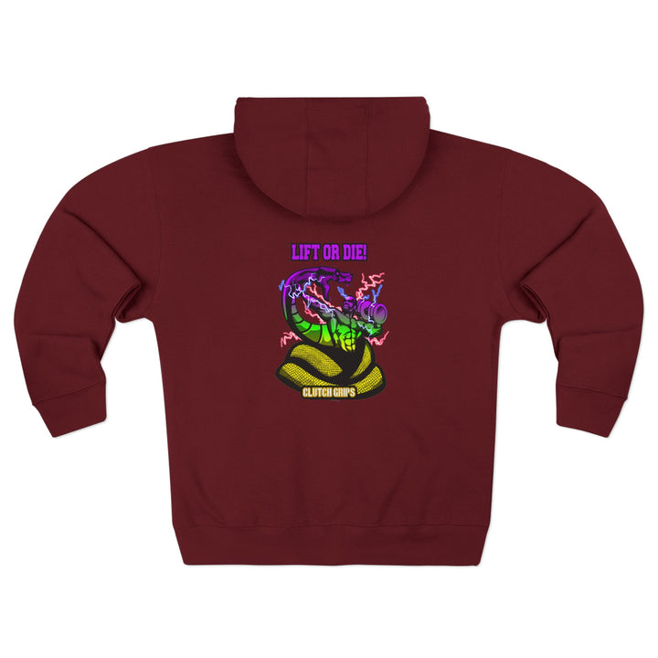 MAC VS SNAKE YELLOW GREEN PURPLE FADE /LIFT OR DIE ZIP UP