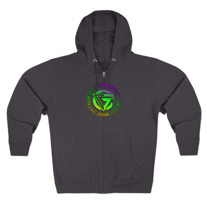 CG GRIP MASTER MAC YELLOW GREEN PURPLE /LIFT OR DIE  ZIP UP