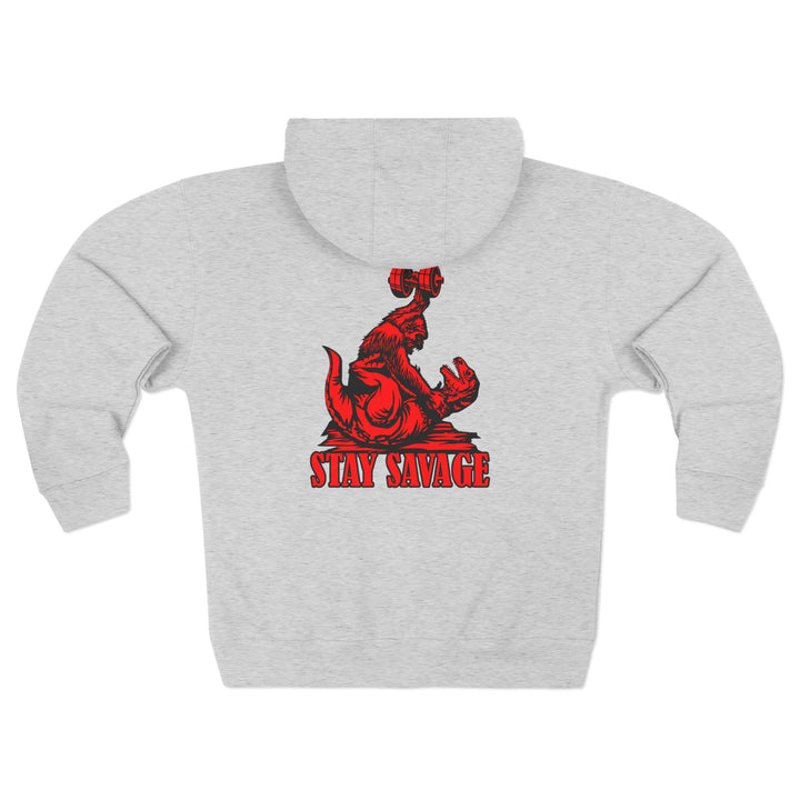 CG APE VS ZILLA RED  /STAY SAVAGE ZIP UP