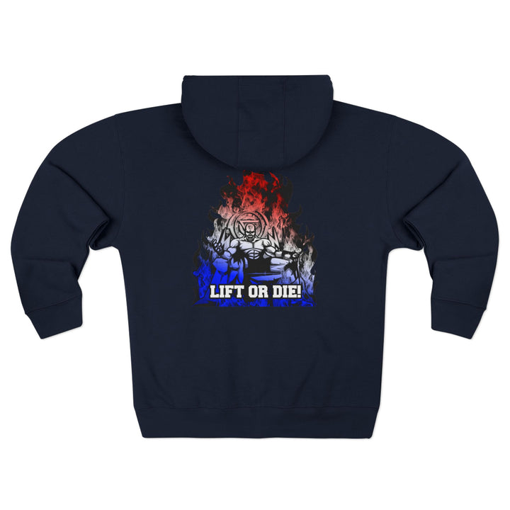 MAC FINAL BOSS RED WHITE BLUE FADE/LIFT OR DIE ZIP UP