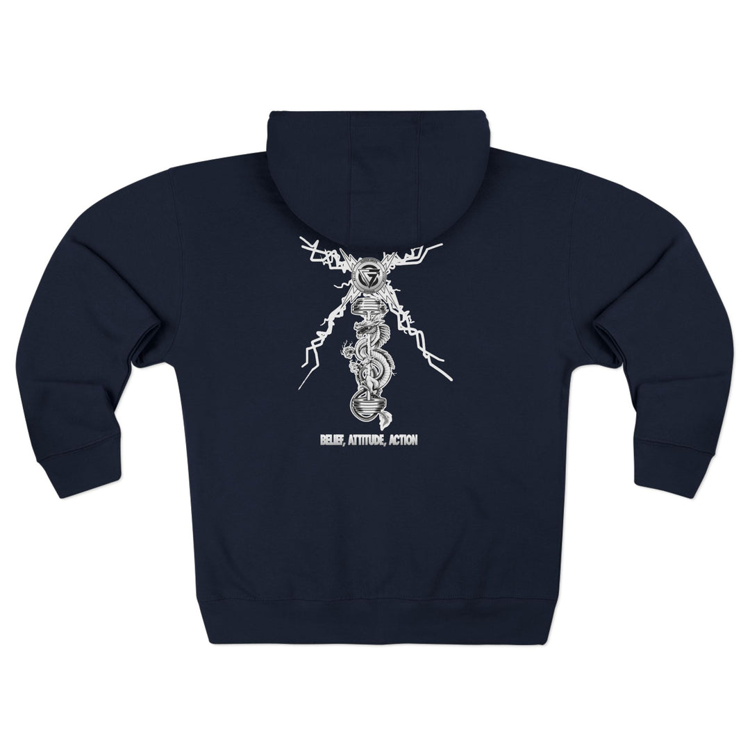 CG DRAGON BELL LIGHTNING WHITE /BELIEF ATTITUDE ACTION ZIP UP