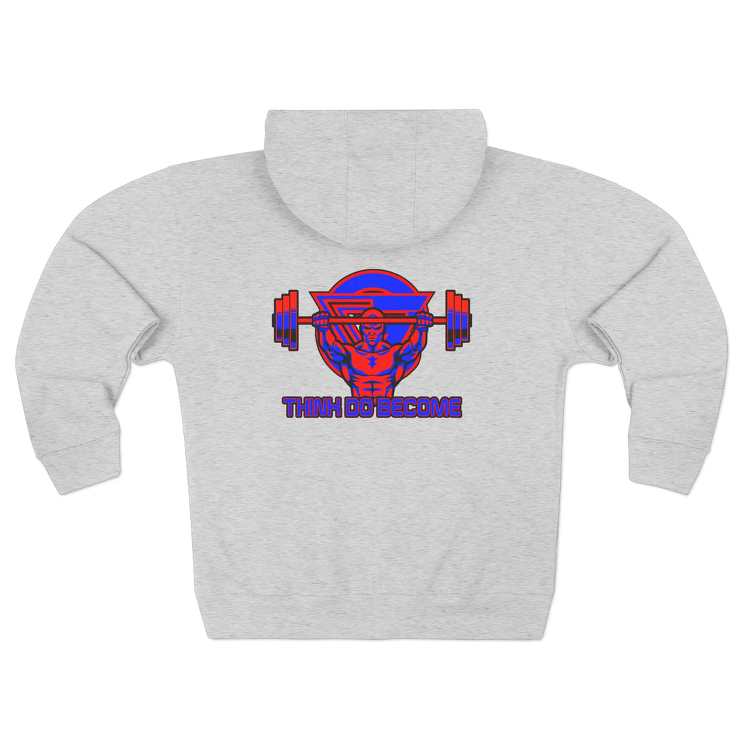 ENTER THE MAC HYPER RED BLUE/THINK DO BECOME ZIP UP