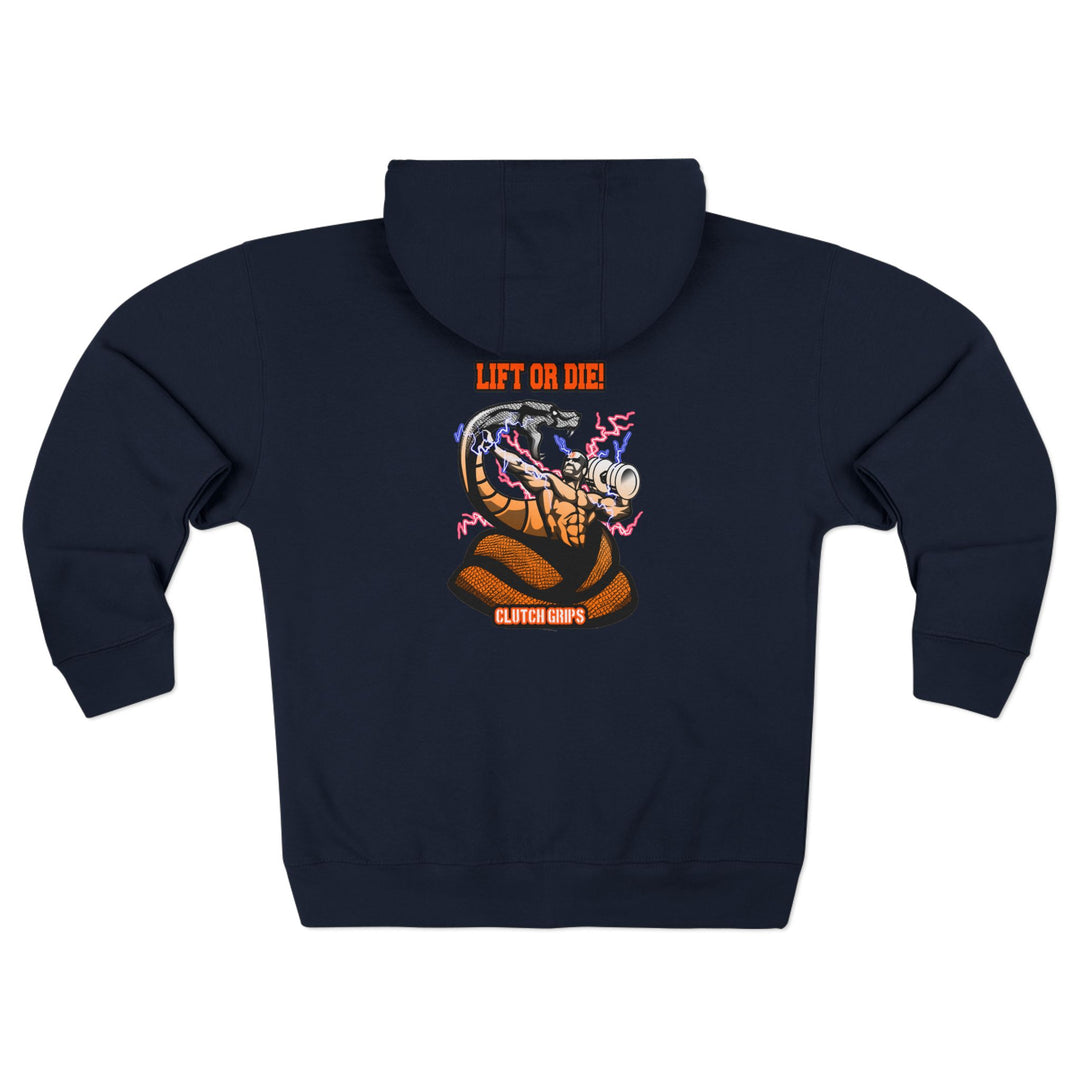 MAC VS SNAKE ORANGE WHITE FADE /LIFT OR DIE ZIP UP