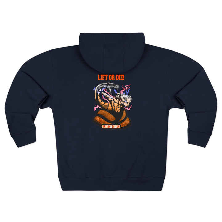 MAC VS SNAKE ORANGE WHITE FADE /LIFT OR DIE ZIP UP