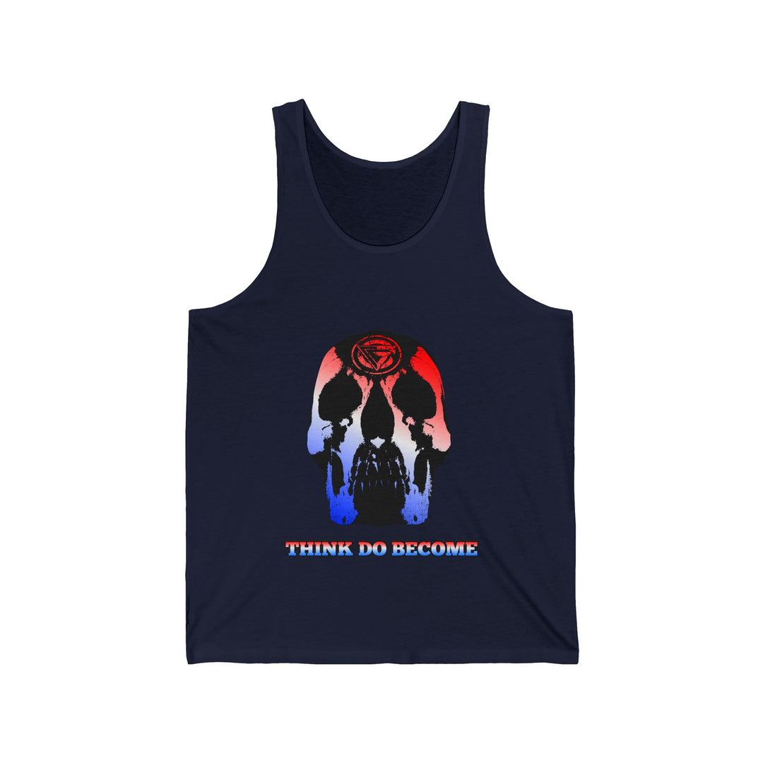 SKULLATOR TANK RED WHITE BLUE/ THINK DO BECOME