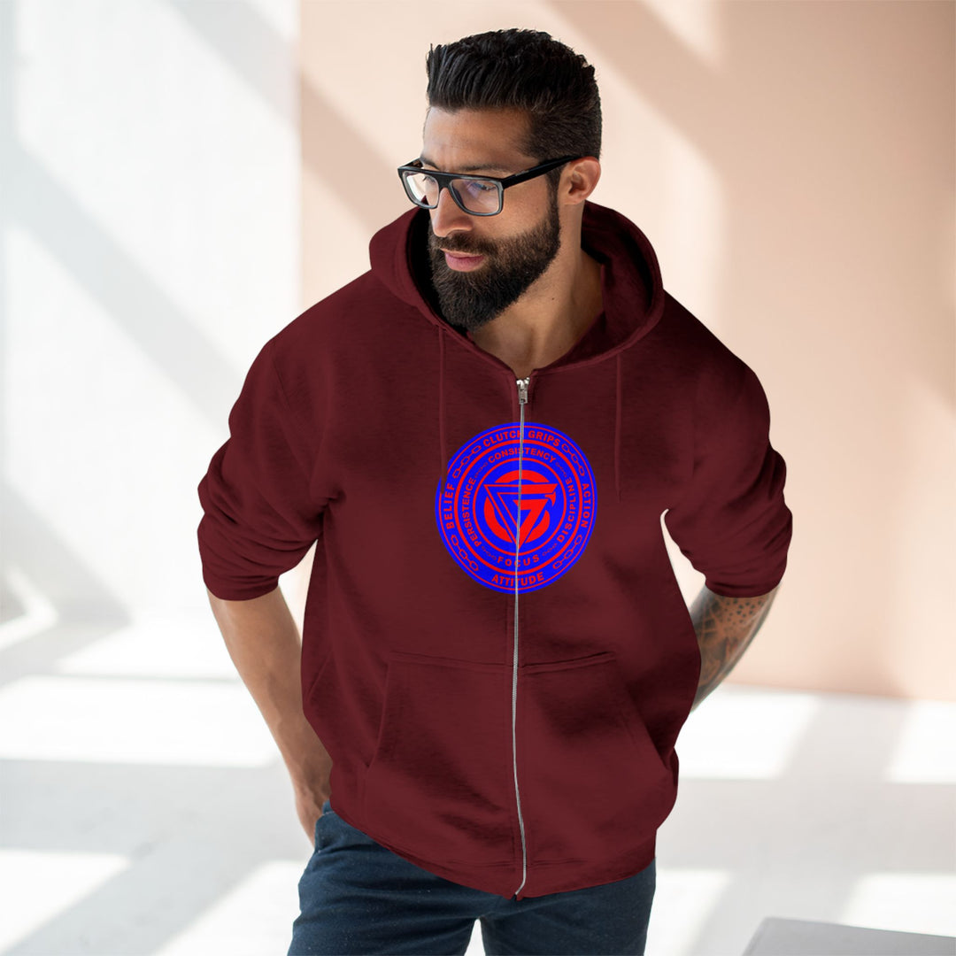 MAC VS SNAKE RED BLUE /LIFT OR DIE ZIP UP