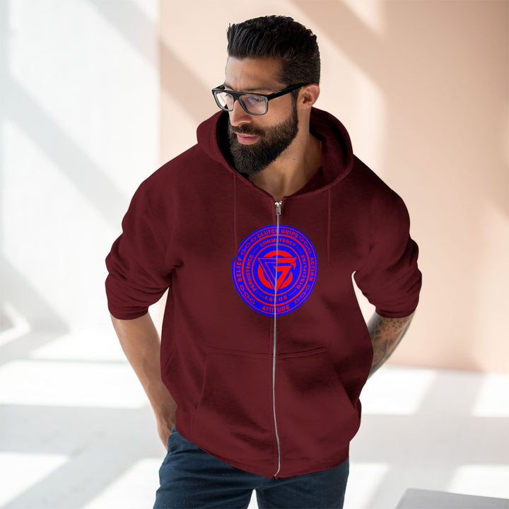 MAC VS SNAKE RED BLUE /LIFT OR DIE ZIP UP