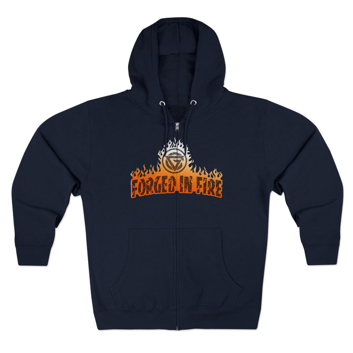 CG TIGER FLAME  ORANGE WHITE FADE /I AM THE ONE ZIP UP