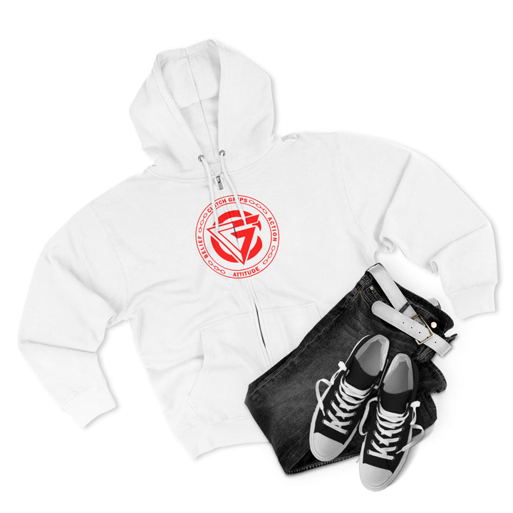 SAMURAI MASTER TRAINER RED WHITE BLACK /LIFT OR DIE ZIP UP