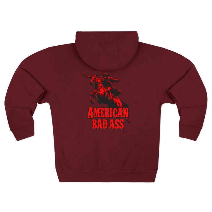 CG OUTLAW RED BLACK /AMERICAN BAD ASS ZIP UP