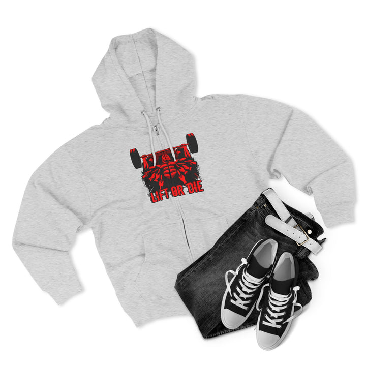 CG FINAL BOSS ON PRE-WORKOUT RED BLACK /LIFT OR DIE ZIP UP