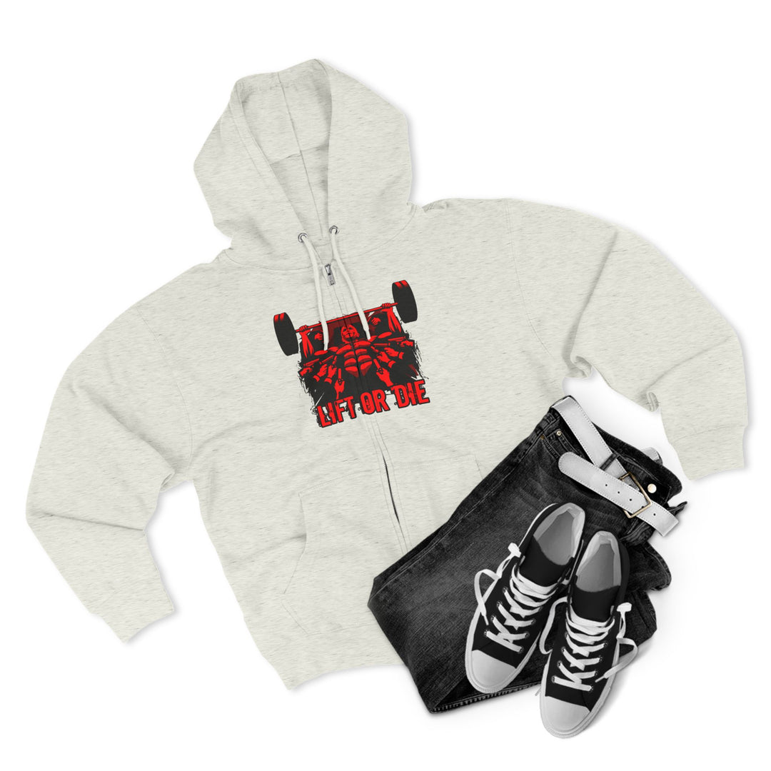 CG FINAL BOSS ON PRE-WORKOUT RED BLACK /LIFT OR DIE ZIP UP