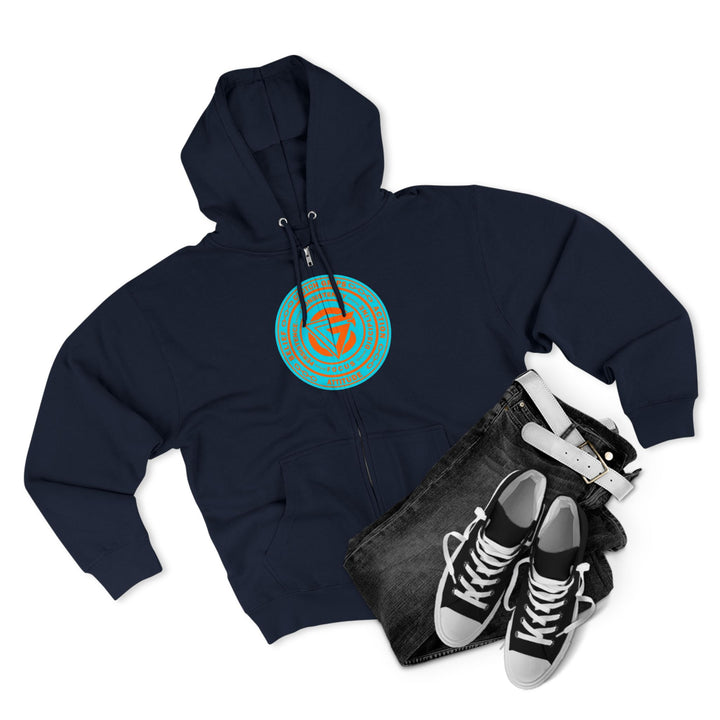 CG BIG MAC CHIEF AQUA ORANGE/VICTORY OR DEATH ZIP UP