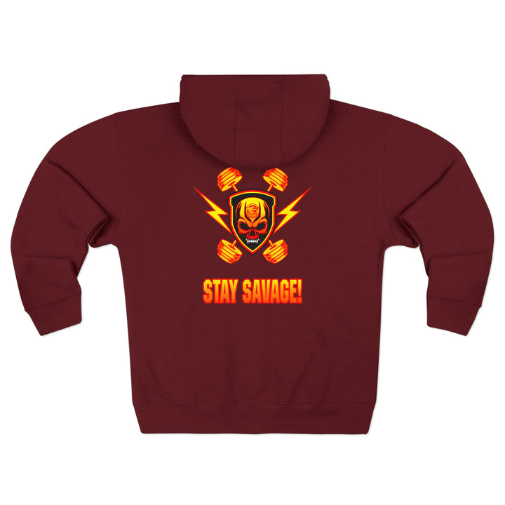 CG DBL SKULL BELL RED GOLD/STAY SAVAGE ZIP UP