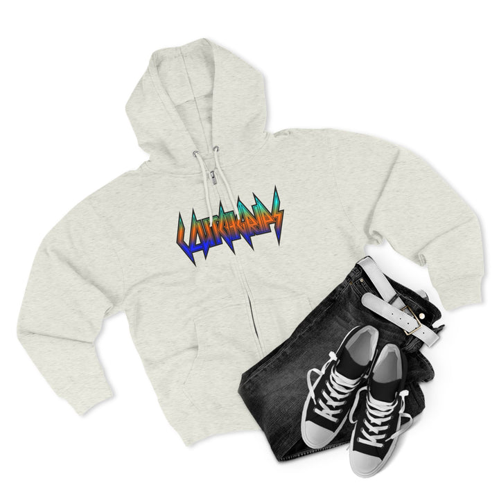 CG APE VS ZILLA 2ND FIGHT BLUE ORANGE AQUA /DONT BE A BITCH ZIP UP