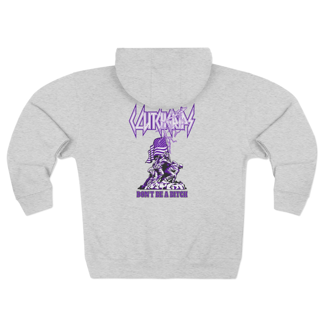 CG PATRIOT WARRIOR PURPLE WHITE /DONT BE A BITCH ZIP UP